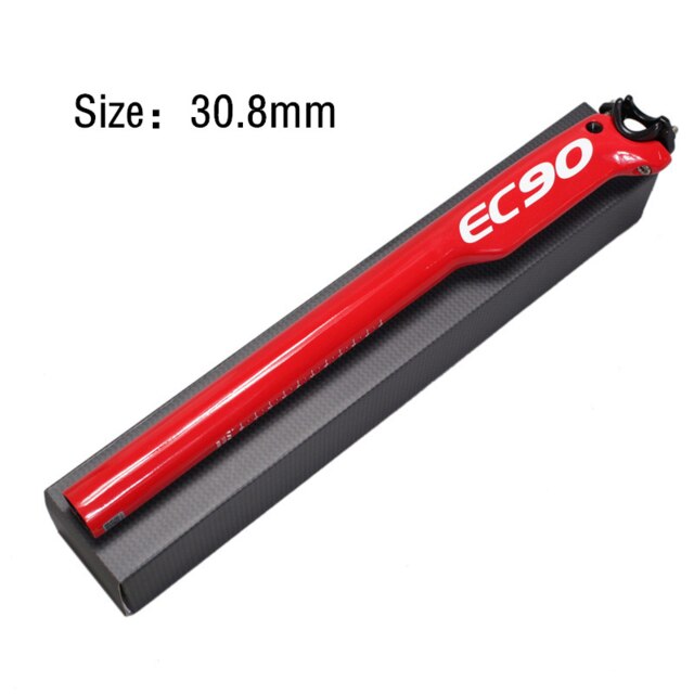Tija de sillín ec90 con cuentagotas, canoa, tija de carbono para mtb, tige de selle reggisella, tija de asiento de carbono, 27,2/30,8/31,6x350/400mm, novedad: red 30.8mm