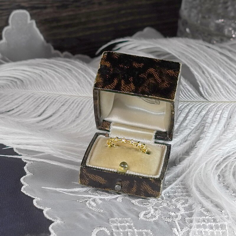 ZHOUYANG Rings For Women J&K Series Delicate Lucky Star Zircon Light Gold Color Finger Ring Jewelry KBR276