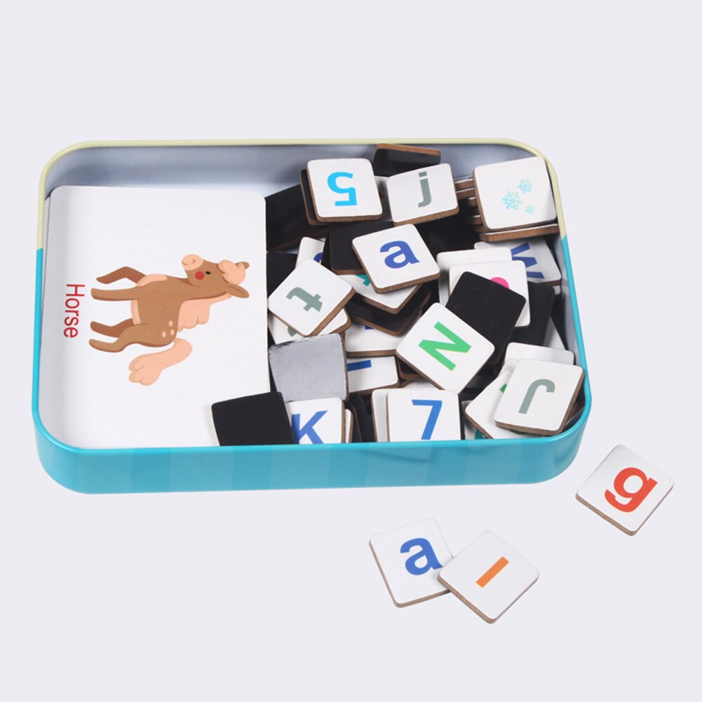 Magnetisk engelsk alfabet nummer puslespil stavningsspil pædagogisk børnelegetøj