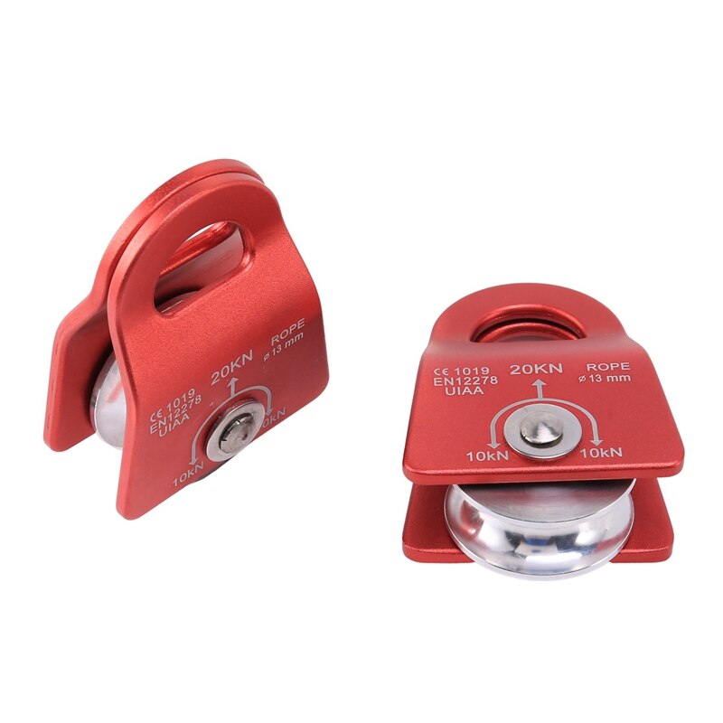 20kN Mini Katrol Mobiele Micro-Prusik Opvang Katrol 1/2 Inch Voor Rigging Arborist Klimmen Wandelen Skiën