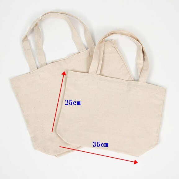 Women Men Reusable Shopping Bag Large Folding Tote Unisex Blank DIY Original Eco Foldable Cotton Bags Canvas Handbag: Silver