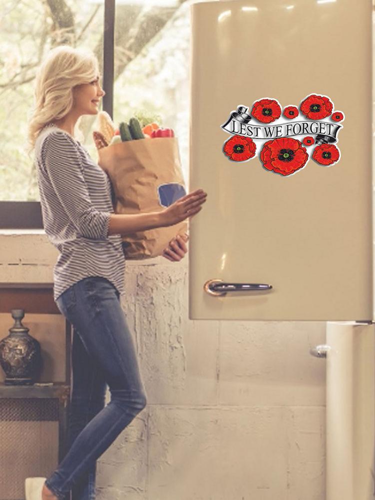 Poppy Flower Window Sticker VE DAY Waterproof Poppy Glass Bedroom Wall Stickers Art Flower Wall Decals Removable Home Decor