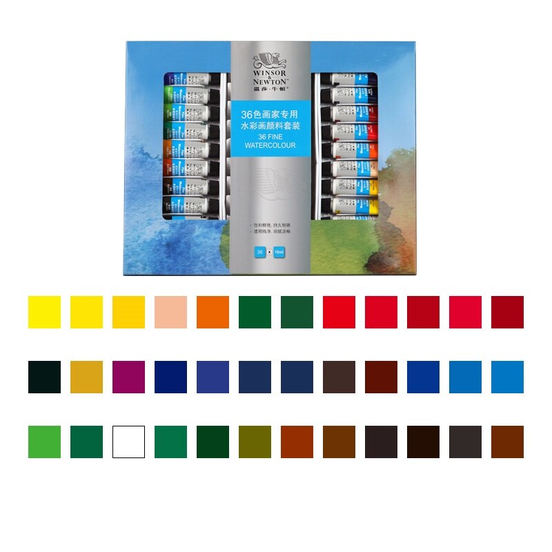 Windsor Newton Aquarel Verf Art Verf Acuarelas Art Leveringen Schoolbenodigdheden: 36color