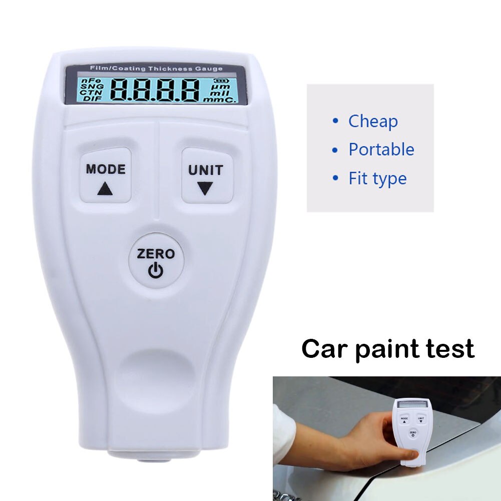 Medidor de espesor de pintura portátil GM200, medidor de espesor de pintura, Mini capa de barniz ultrasónica para medidor de prueba de espesor de pintura automática
