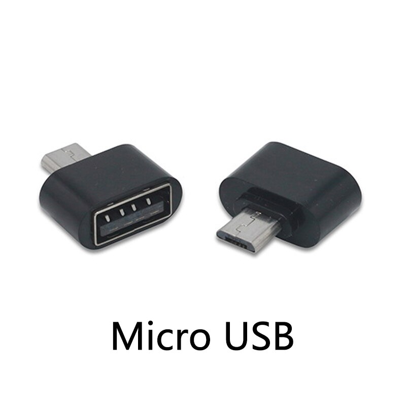 Mini Otg Type C Naar Usb Adapter Universele Adaptador Usb Converter Voor Macbook Gegevensoverdracht Aansluiten Externe Apparaat: Black Micro Usb OTG