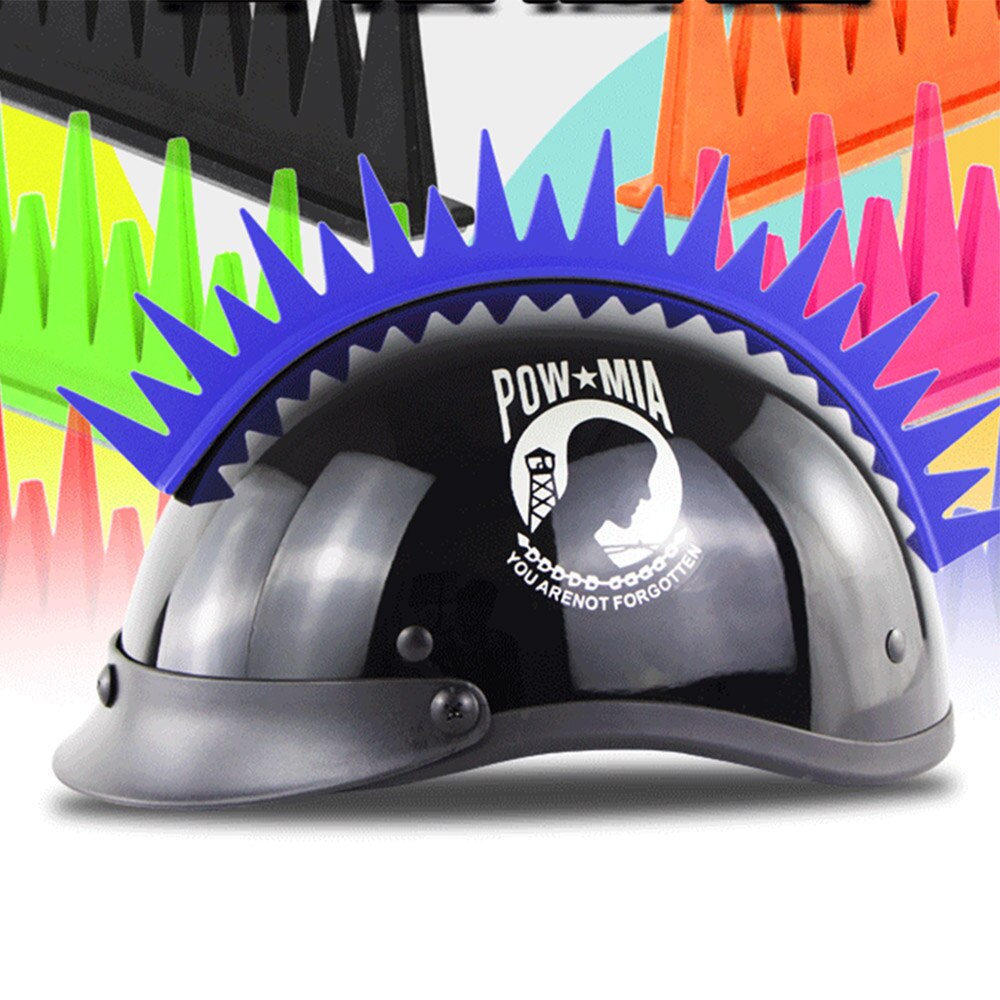 Kilpa moottoripyörä kypärä mohawk piikkinauha cool punk tarra capacete casco kumi koristelu kulma warhawk tikku kypärissä