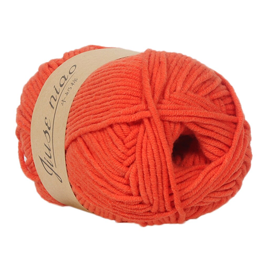 1PC 50g crochet yarn Chunky Colorful Hand Knitting Baby Milk Cotton Crochet Knitwear Wool merino knitting wool yarn: H