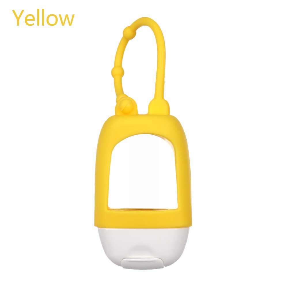 30Ml Mini Empty Hand Sanitizer Bottle Refillable Containers Reusable Silicone Protective Case Sub Travel Accessories: yellow