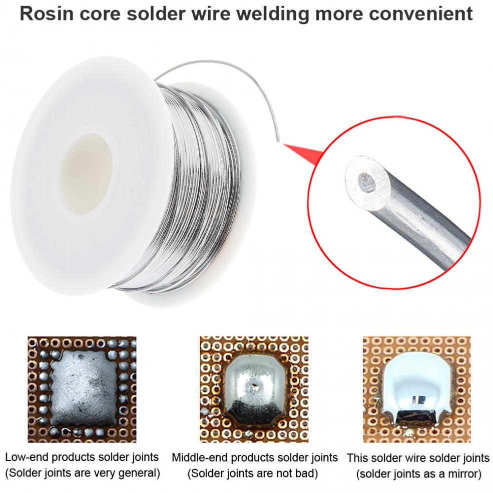 Loddetin 100g 63/37 C-1 - 0.6mm til 2.0mm - Høj Renhed No-clean Flux Kerne - 2% Flux