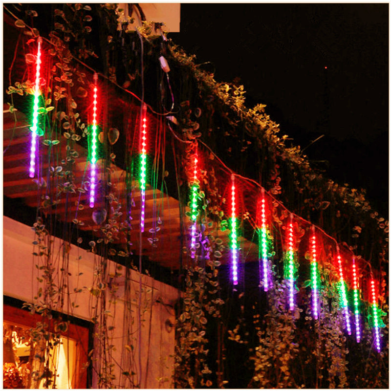 Lumière Led solaire extérieure pluie de météores lumières étanche décor de jardin guirlande de rue extérieure nouvel an décoration de noël