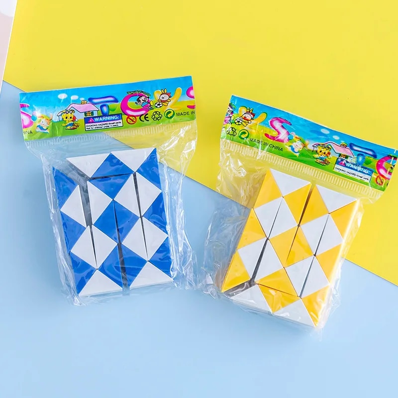 10 Stücke Falten Magische Schlange Lineal Puzzle Antistress Würfel Pädagogisches Spielzeug freundlicher Geburtstag Party Favors Goodie Taschen Schule Belohnung 21 CM