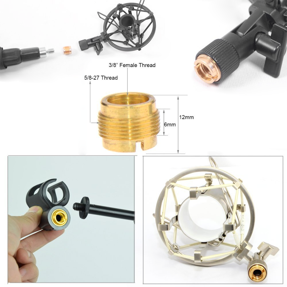 GAZ-LS01 B 3/8 Female Naar 5/8 "Buitendraad Convert Schroef Adapter Weer Microfoon Stand Houder Mic Opname Studio