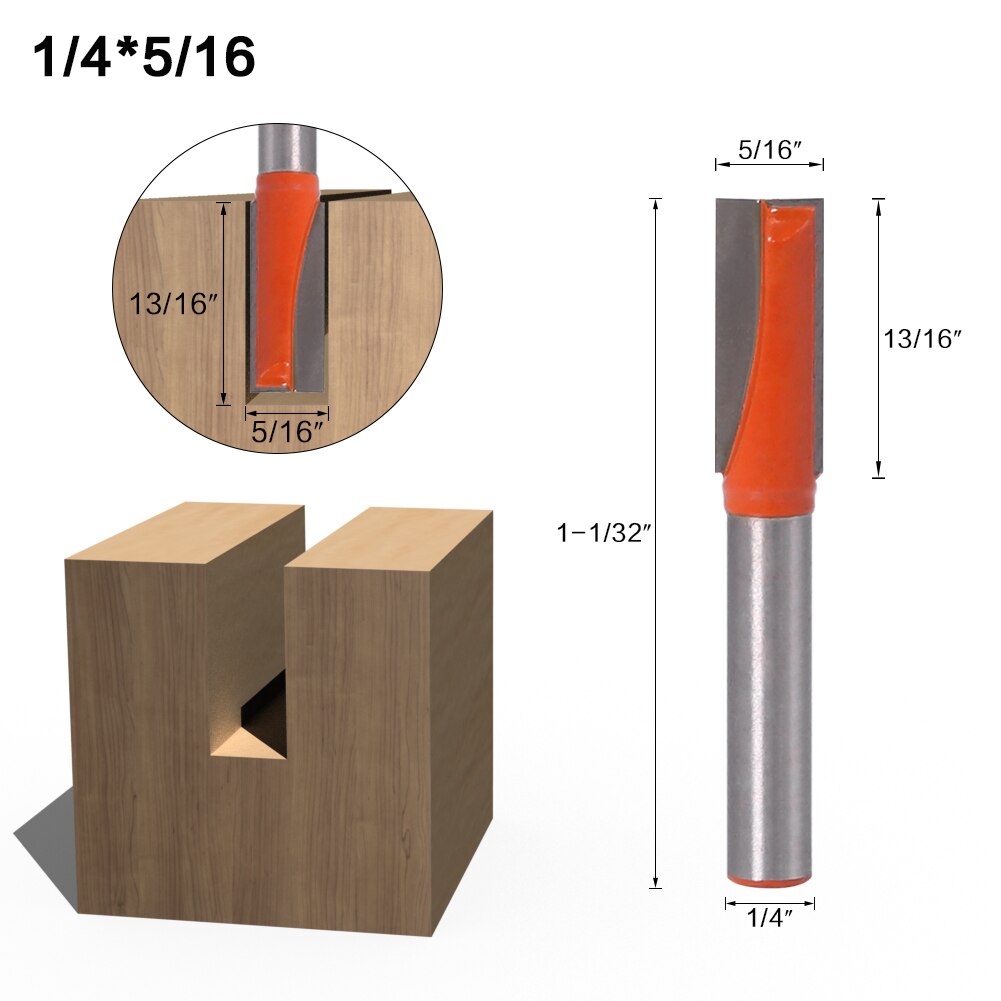 JGZUI1pc 8mm Reinigen bodem Graveren Bit vhm router bit Houtbewerking Gereedschap CNC frees frees voor hout