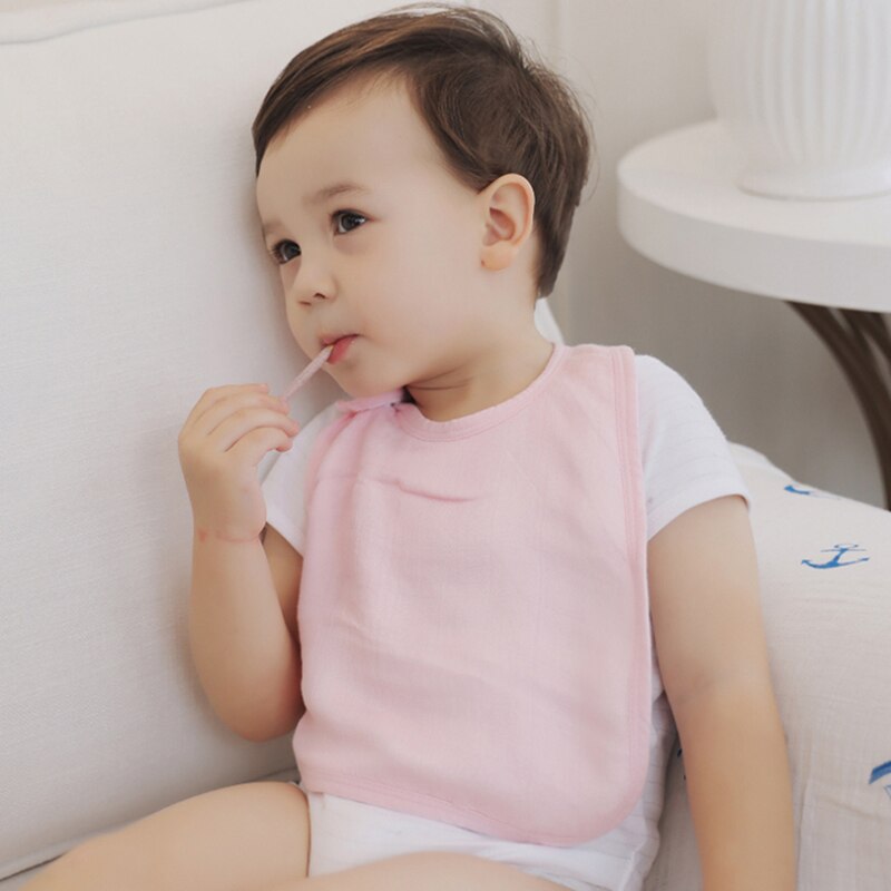 Unisex baby hagesmække savle hagesmæk sæt bambus fiber sød ensfarvet savlende tandsmæk baby shower 1 pakke