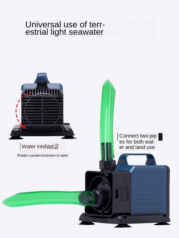 Fish tank pump submersible pump high lift quiet water pump KOI bottom circulation filter water-land pump dual-purpose pond Pump