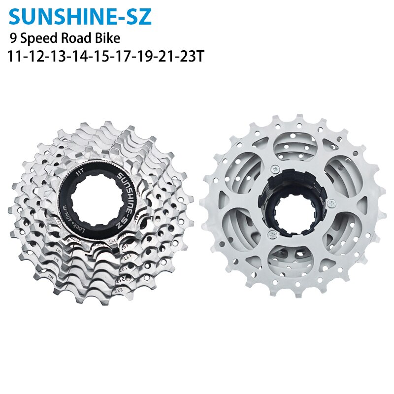 SONNENSCHEIN Rennrad 8/9/10/11 Geschwindigkeit Velocidade Fahrrad Kassette 11-23T/25T/28T/30T/32T/34T/36T Freilauf Kettenrad für SHIMANO: 9S 11-23T