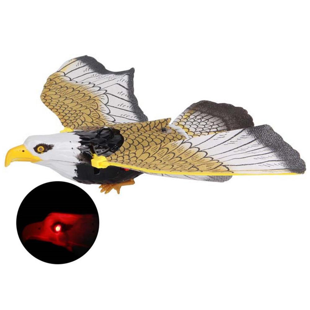 Eslinga electrónica de águila voladora para niños, modelo de pájaro flotador con sonido LED, juguete para niños, ,