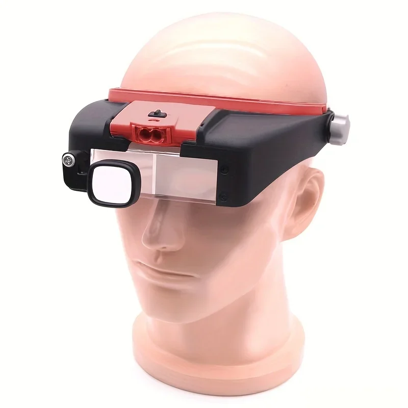 Op het hoofd gemonteerd verrekijker vergrootglas met LED-licht Draagbaar vergrootglas voor het lezen van boeken Repareren van horloges