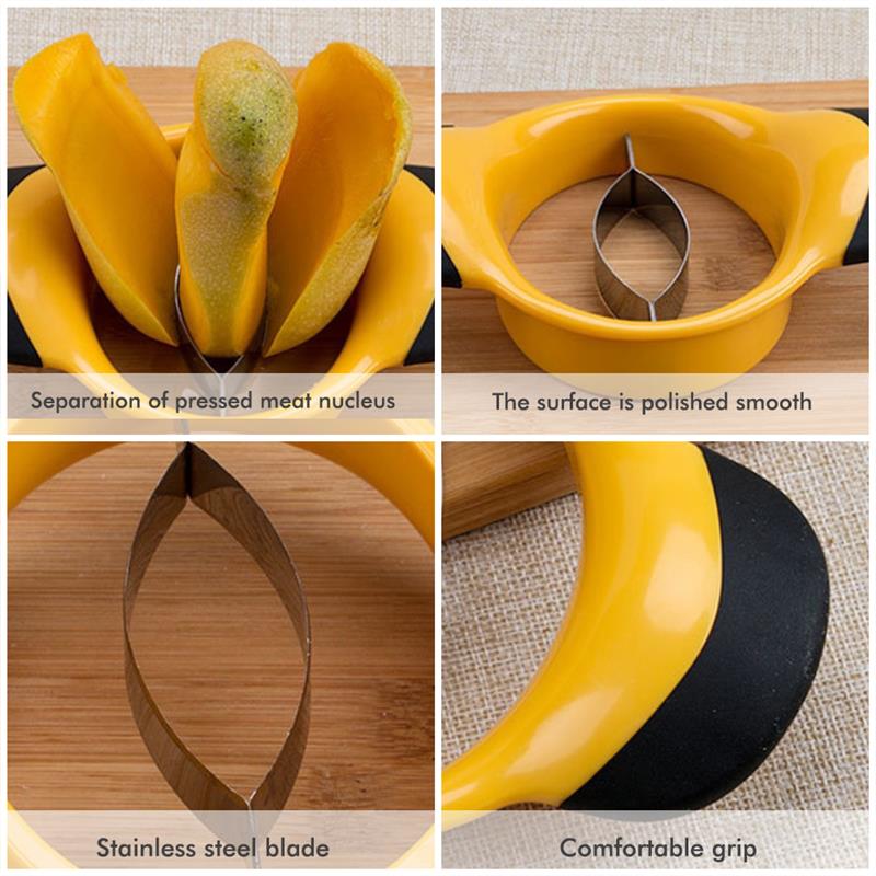 Stainless Steel Mango Slicer Mango Corer Cutting Fruit Knife Mango Apple Potato Divider Suitable For Kitchen Cutting Gadgets