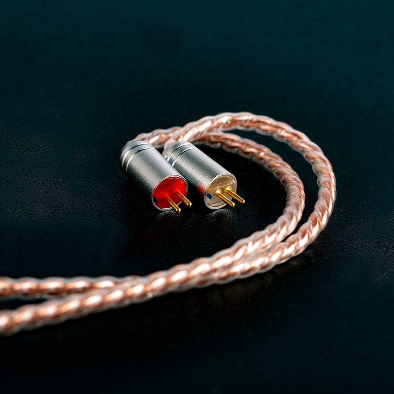Kbear 4 núcleo de cobre atualização com fio cabo fone ouvido 2pin/qdc/mmcx/tfz fones conector para kbear kz zsn pro fone alta fidelidade