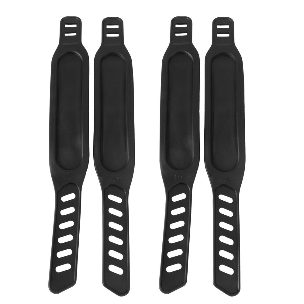 4 Pcs Foot Pedal Binding Band Foot Strap Lightweight Bike Pedal Straps for Gym Bike (Black): Default Title