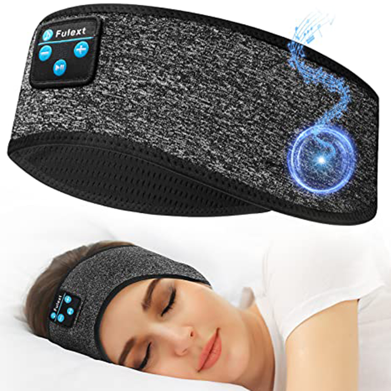 Écouteurs sans fil Bluetooth 5.0, bande de couchage, musique, doux, élastique, confortable, masque pour les yeux, casque de sommeil pour dormir sur le côté