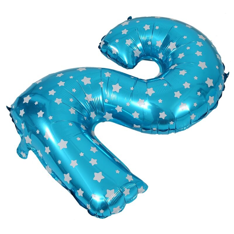 Foil Balloon Number Balloon Latex Balloon Blue Huge Number Balloon Baby Shower Party Kids Birthday Decoration Number 2