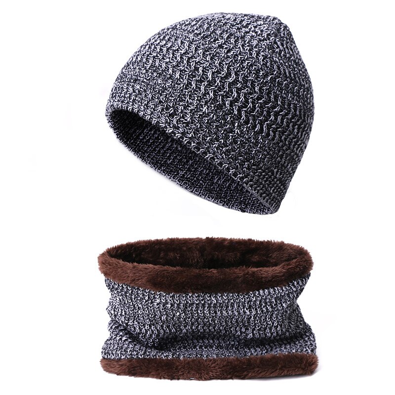 Conjunto de bufandas y bufandas gruesas de Invierno para mujer con forro de gorro cálido y bufandas para mujer: B