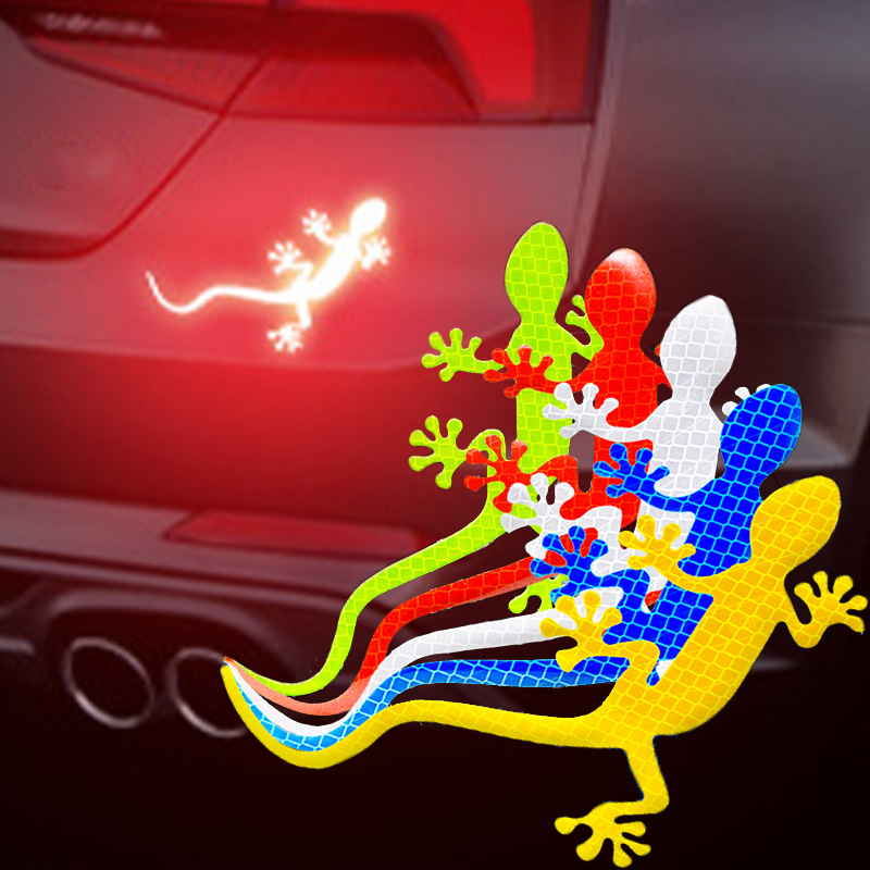 Reflecterende Sticker Veiligheidswaarschuwing Auto Auto Exterieur Accessoires Nacht Rijden Waarschuwing Gekko Strip Licht Reflector