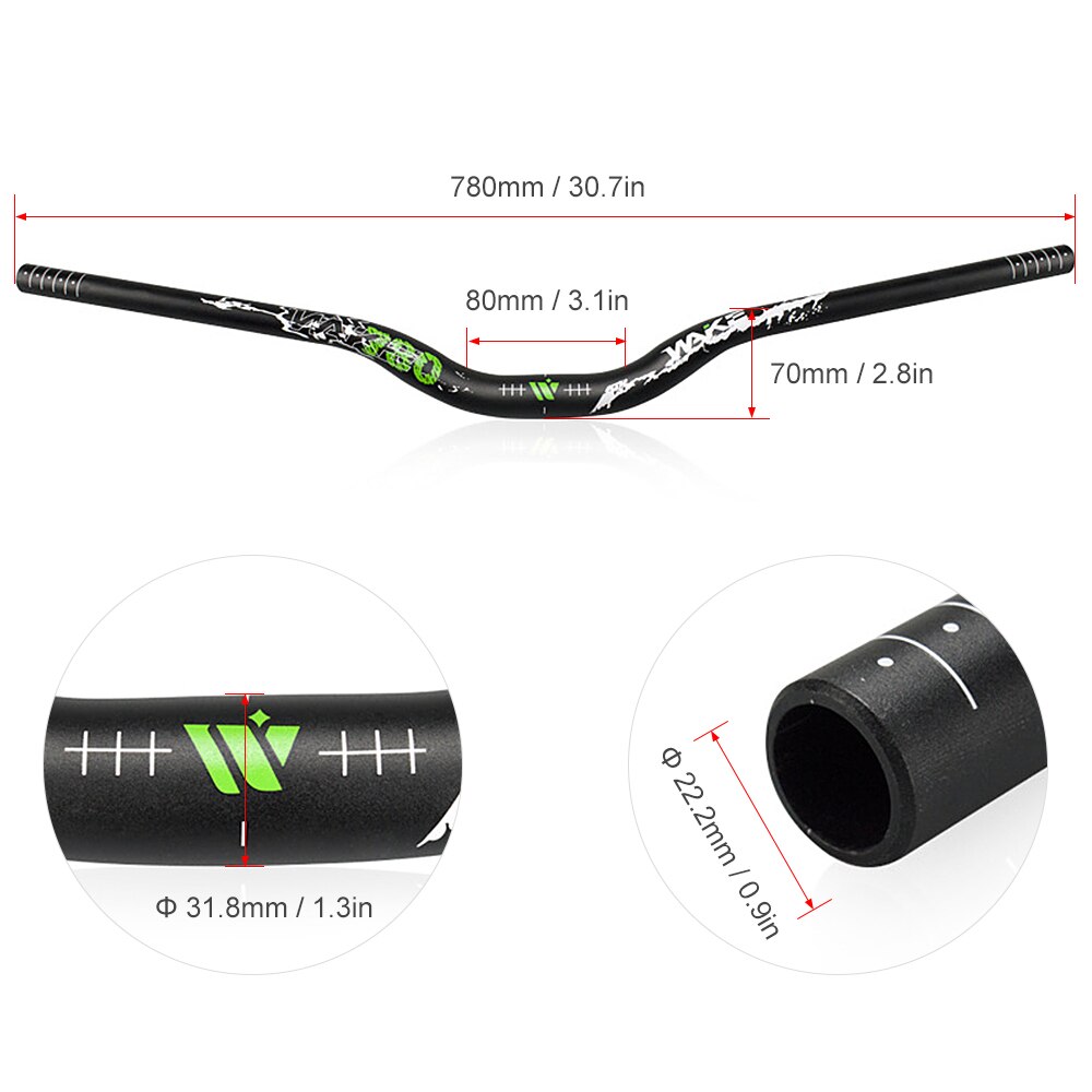 Tragen-Besteändig Fahrrad Lenker 780x31,8mm Mountainbike Lenker Ultra Lange Griff Bar Aluminium Legierung Steigleitung für fahrrad