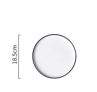 Plaat Nordic Stijl Keramische Diner Plaat Huishouden Steak Creatieve Effen Kleur Plaat: 2