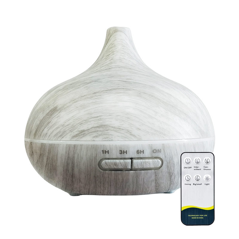 Difusor de aroma USB de penetración de 550 ml, humidificador de aire eléctrico, humidificador de grano de madera para dormitorio y oficina: Rojo Cadmio / UE