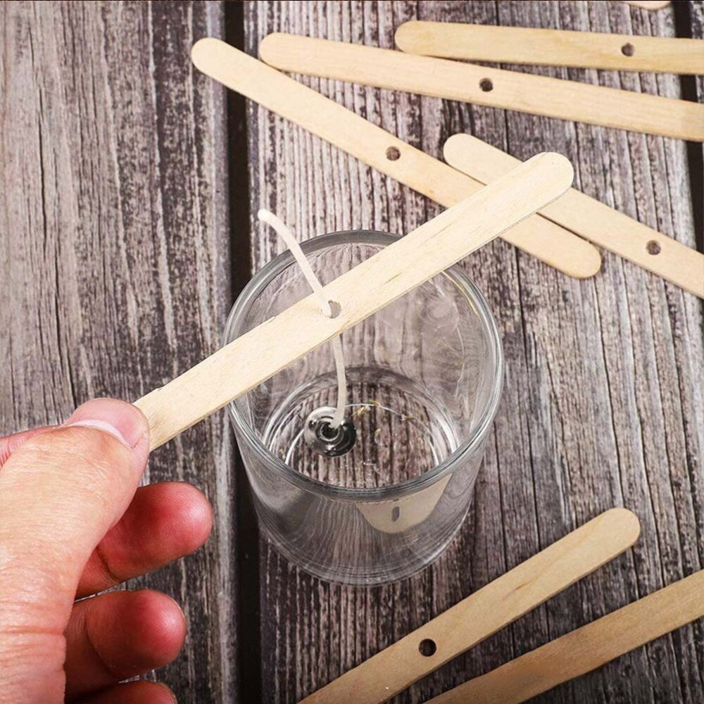 100Pcs Houten Kaars Lont Houders Diy Kaars Lont Bars Voor Kaarsen Maken