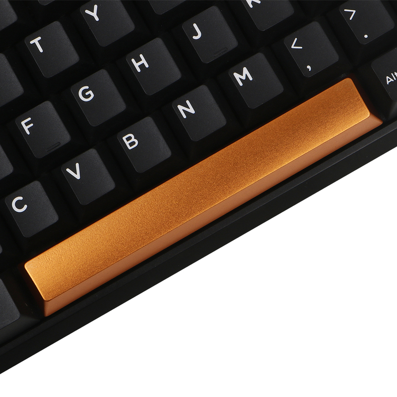 Mechanical Keyboard Metal Blank Space Bar Keycap 6.25U 6.25X Aluminum Alloy CNC Anodic Oxidation Spacebar Key Caps OEM Profile: 6.25U Orange