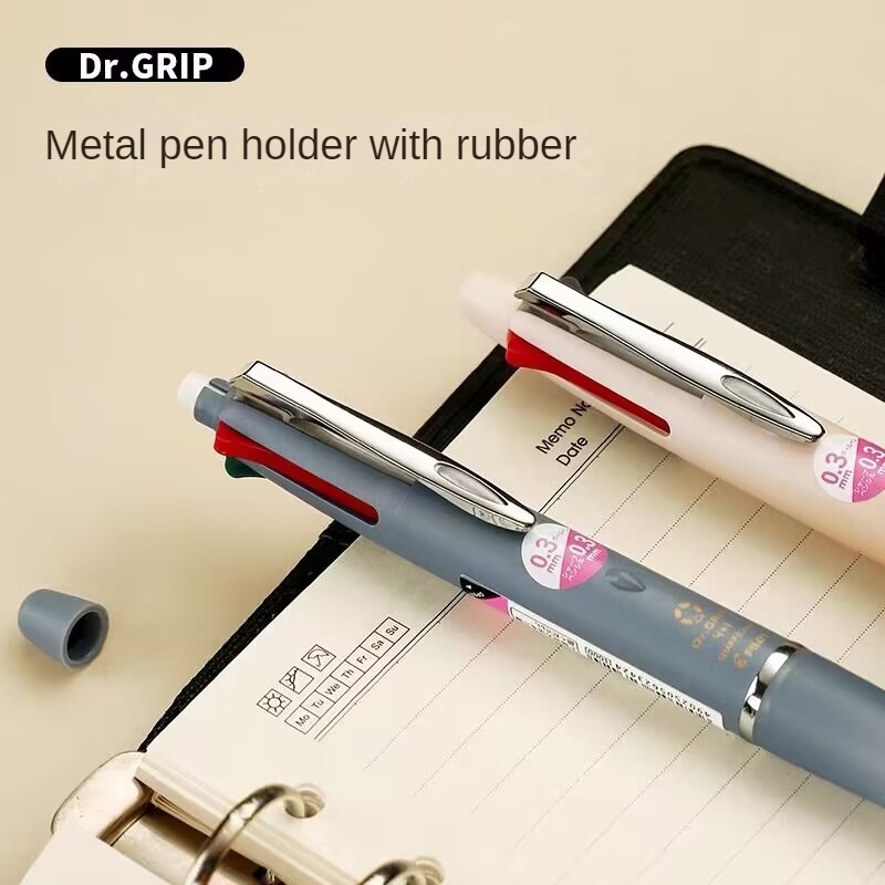 PILOT Dr. Grip-Bolígrafo multifuncional 4 + 1, bolígrafo Modular de 4 colores de 0,7/0,5mm, lápiz mecánico de 0,3/0,5mm, suministros de papelería