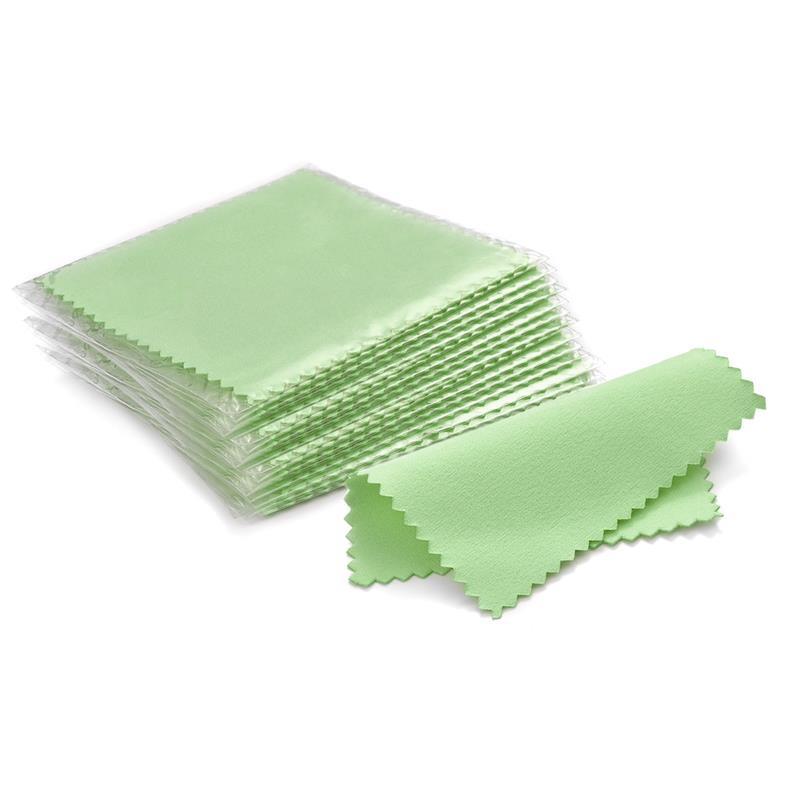 10 Pcs 8X8 Cm Schone Poetsdoek Polijsten Doek Voor Sterling Veeg Zilver Goud Platina Ornamenten Anti Dofheid sieraden Gereedschap: green