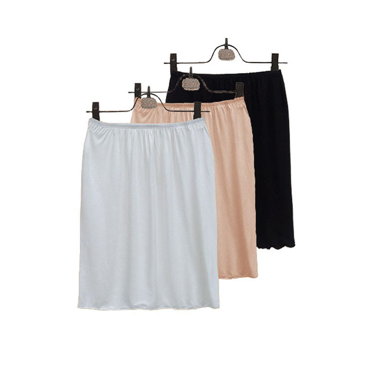 Skjørt skjørt med høy slits mini underskjørt kvinner underskjørt halv skjørt underskjørt bomull casual mini basic skjørt