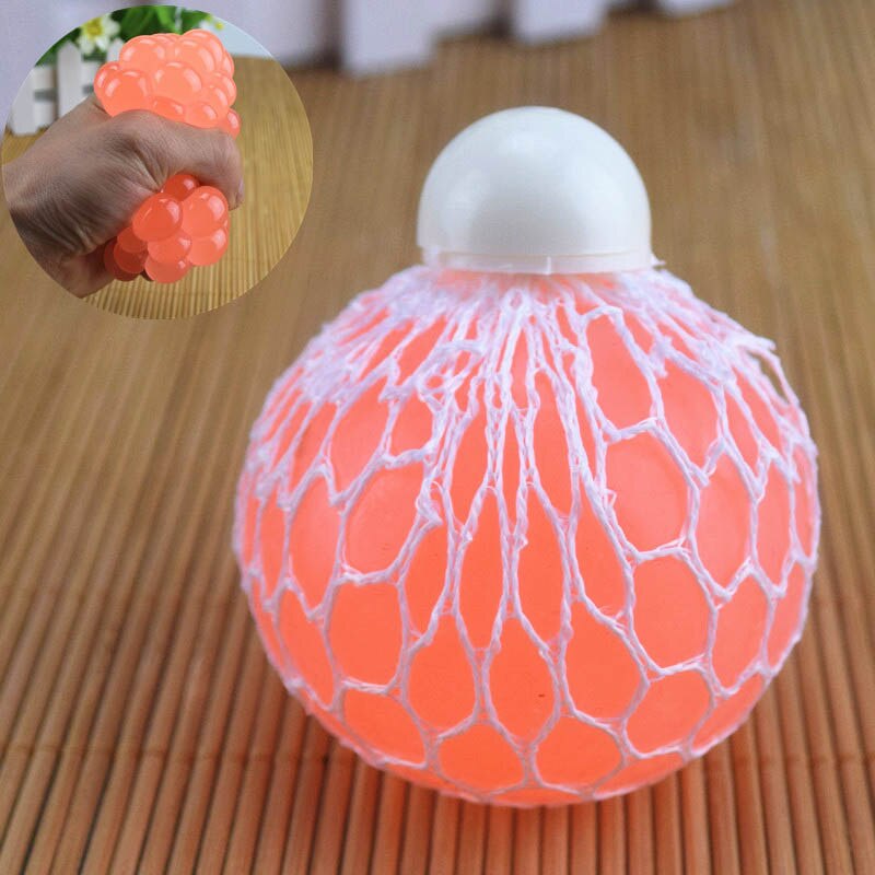 Anti Stress Druif Ballen Ontluchting Ballen Squeeze Stress Reliever Speelgoed Funny Gadgets YH-17: Crystal Orange