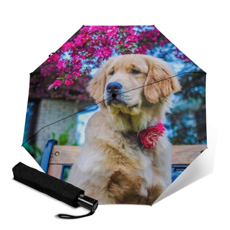 Sombrilla de automática para perro, sombrilla de Anti UV para mujer, sombrilla plegable para 3 personas, paraguas para niños lluviosos, para hombre