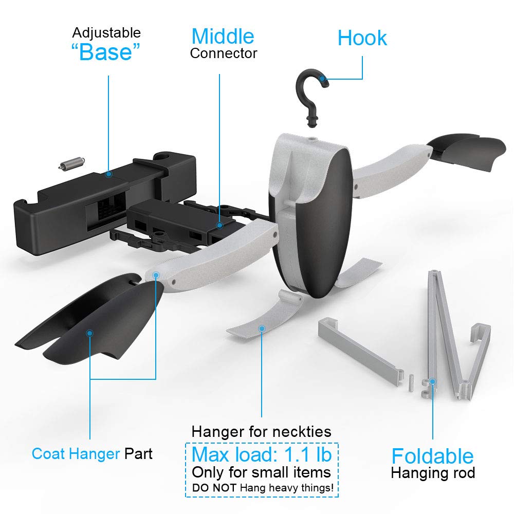 E-FOUR Auto Doek Hanger Achterbank Kleerhanger Hoofdsteun Auto Pak Hanger voor Jas Auto Jas Hanger Universal Vouwen haak