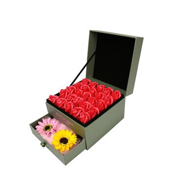 Cajas de papel de flores de doble capa, 1 Uds., caja de cartón para de boda o San Valentín, ideal como: G