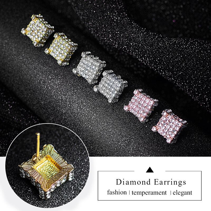 Silver Bling Hip Hop Grillz Mold Kit De Dent VVS Moissanite ZIRCON Iced Out Gold