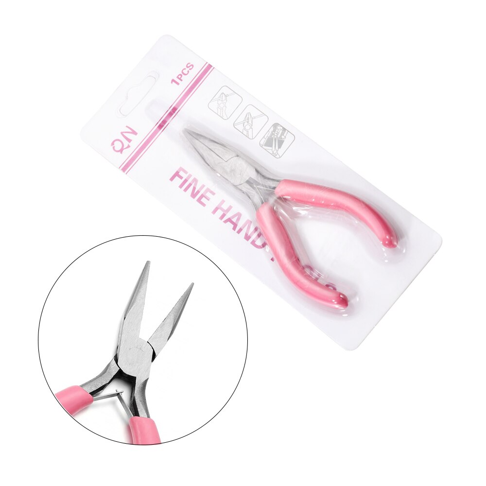 Pink End Cutting Wire Pliers Equipment Multifunctional Hand Tools Jewelry Pliers Fit Beadwork Repair Beading DIY Handmade Making: Sharp-nosed pliers