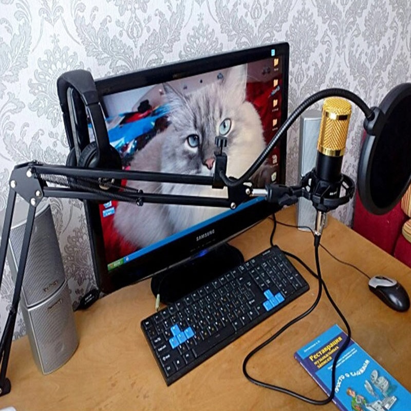 BM 800 Studio Microphone for Computer Condenser Microphone Recording Mikrofon Karaoke Microphones Microfone bm-800