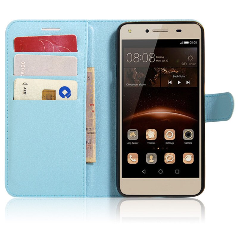 Funda de cuero con tapa para Huawei Y5II Huawey Y5 II 2 Y 5ii Lte CUN U29 CUN-U29 CUN-L21 Y6 Elite, CUN-L01