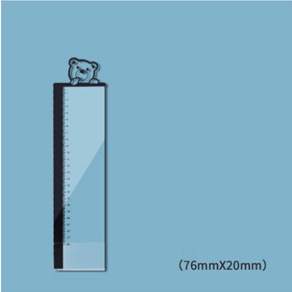 Acrylic Monitor Message Memo Board for Sticky Note Transparent Name Card Phone Holder Desktop Plastic Holder Stationery: Bear right