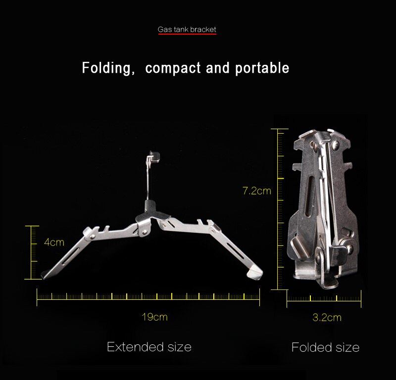 Apg Camping Gas Tank Dual-Purpose Vouwen Beugel Fles Plank Stand Rvs Statief Bus Stand Voor Koken Gas kachel