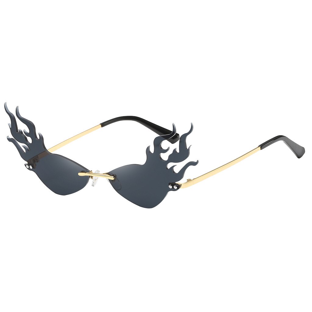 SHEEN KELLY Lunettes De Soleil Rétro Sans Monture Surdimensionnées - Hommes Femmes Cadre Métal