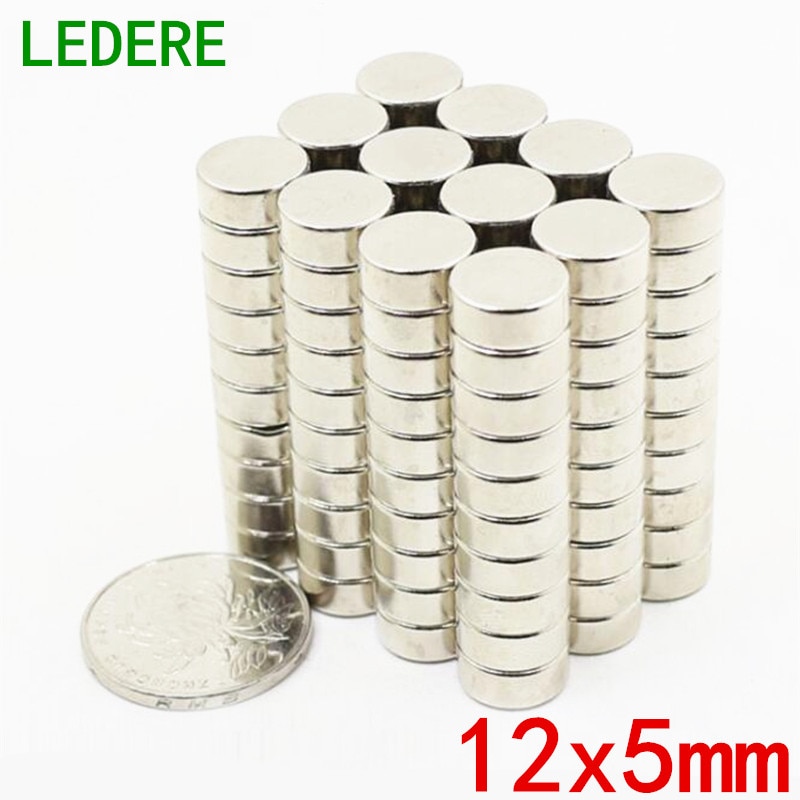 Ledere 50 Stks/partij 12 Mm X 5 Mm 12X5 Disc Ronde Cilinder Zeldzame Aarde Neodymium Magneten 12*5 Art Craft Verbinding