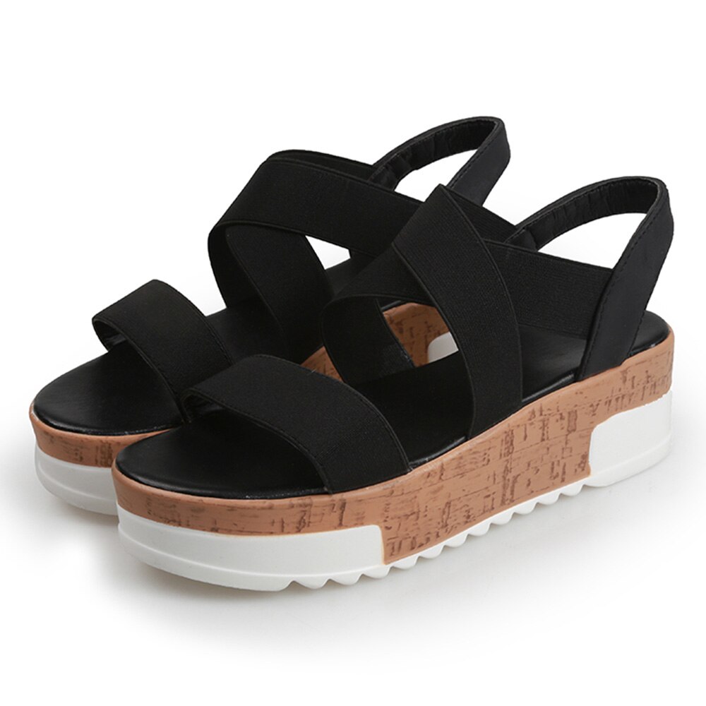 Kvinder sandaler chunky hæl åben tå sko med platform dame sandaler høj hæl komfortable kvindelige sandaler sommer sandaler  d30